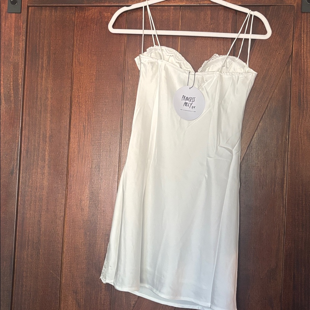 Princess Polly Snowbird Mini Dress- White - Picture 4 of 5